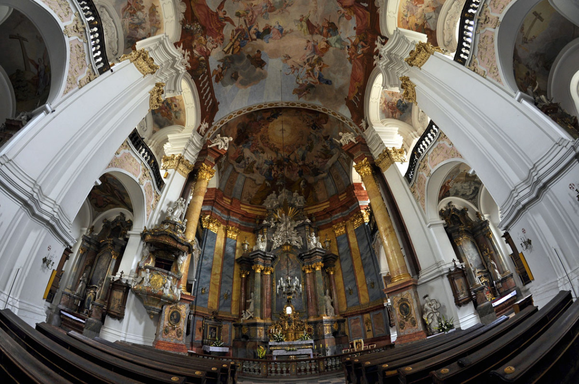 interior of the church in Nysa