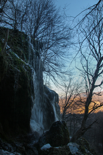 waterfall in winter