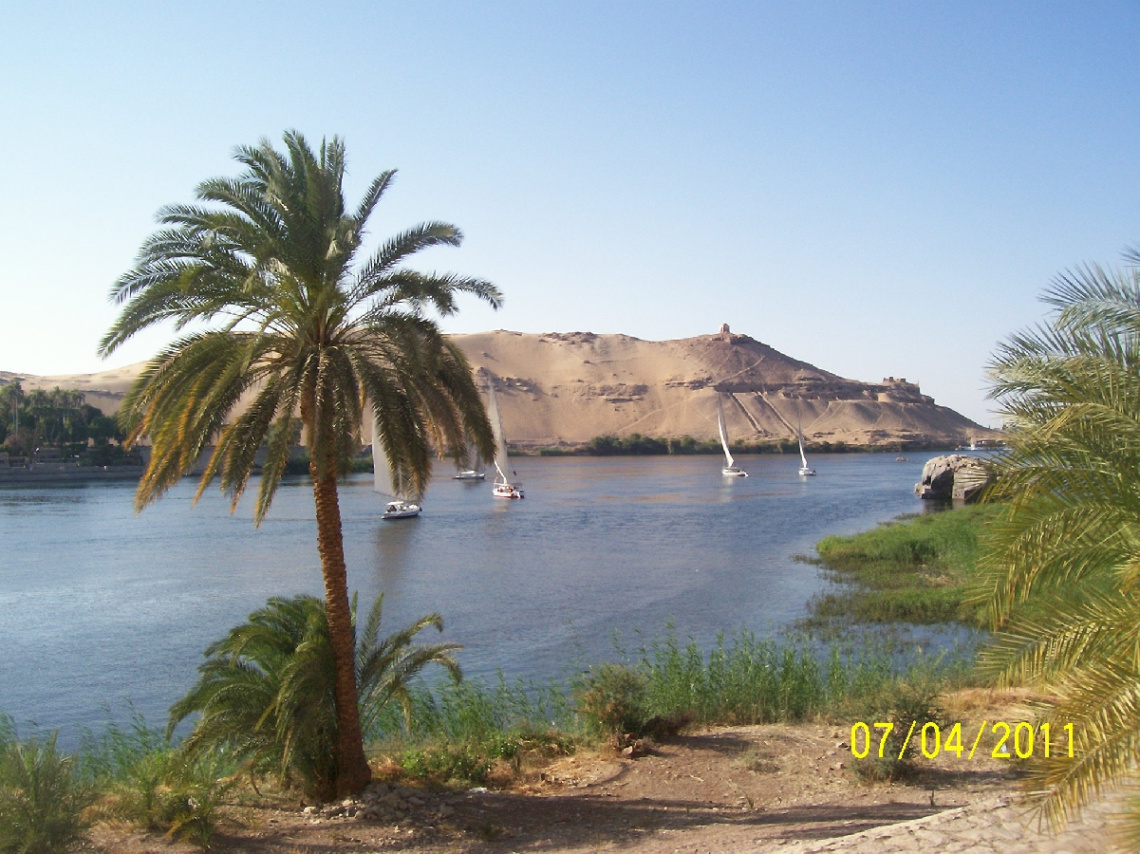 Egypt - Aswan - nile & sailboats