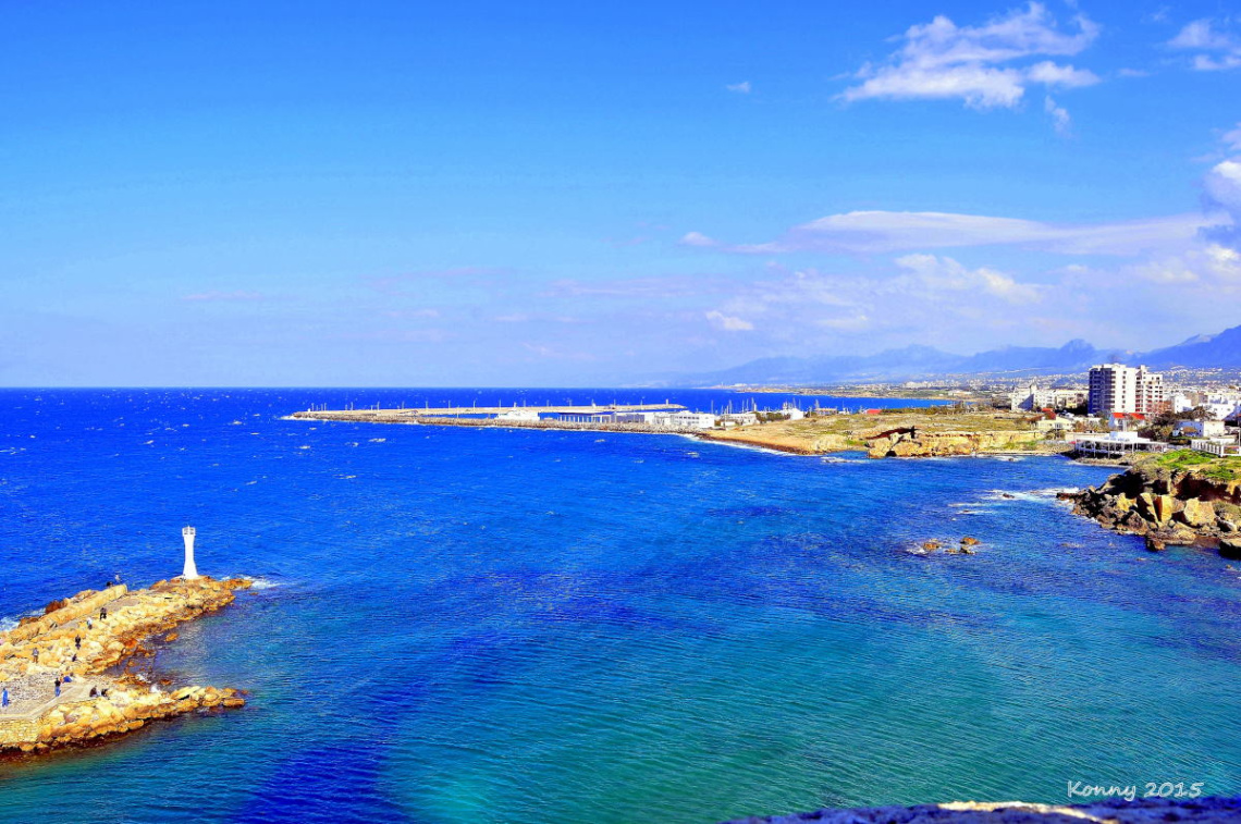 View from Kyrenia castle to the new port