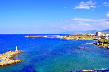 View from Kyrenia castle to the new port