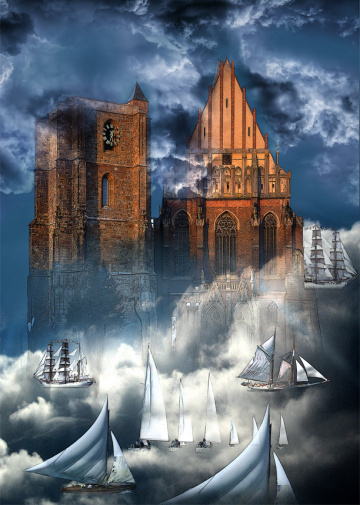 ... As ships in the sky