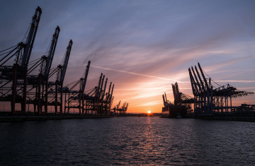 Harbour in Hamburg Germany
