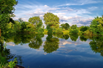 On the  lake,today