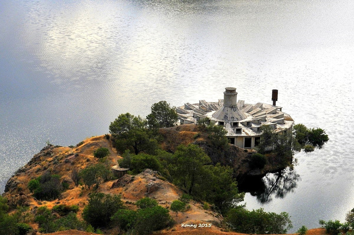 bath in the dam reservoir