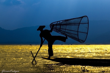 inle lake balıkçı