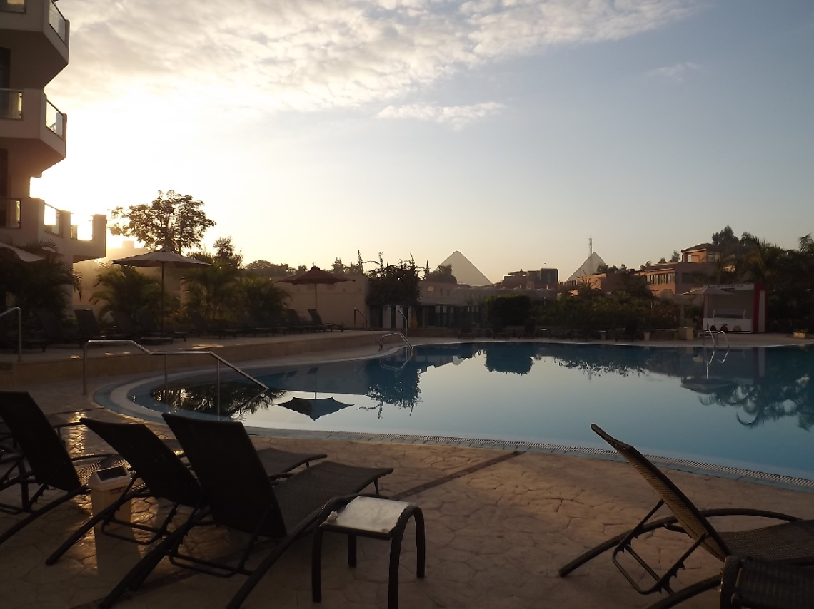 Egypt - cairo  - resort pyramid view