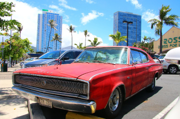 Red classic car
