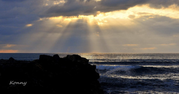 beach in the evening 