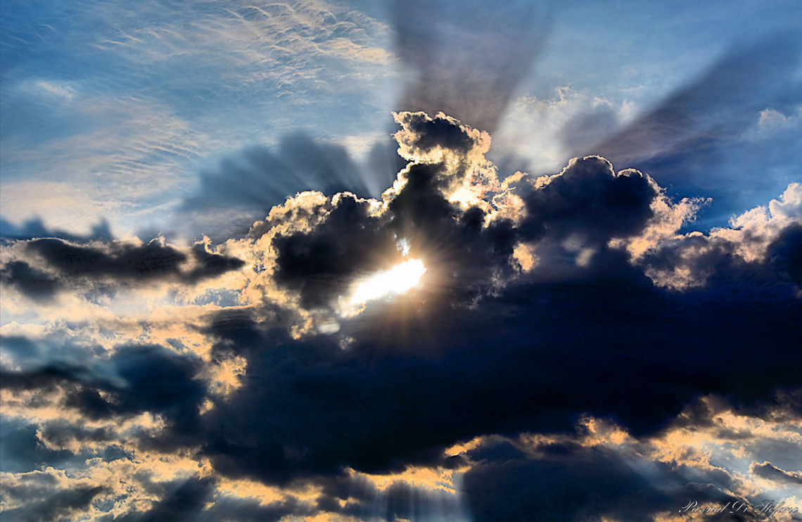 Sun and cluods
