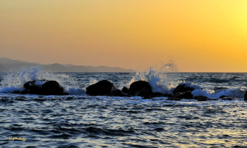 beach at the evening 