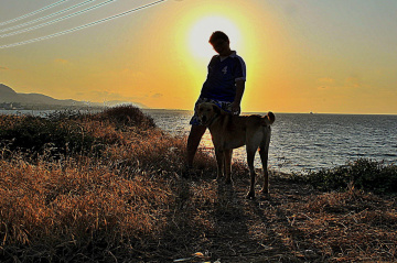 my son & our dog 