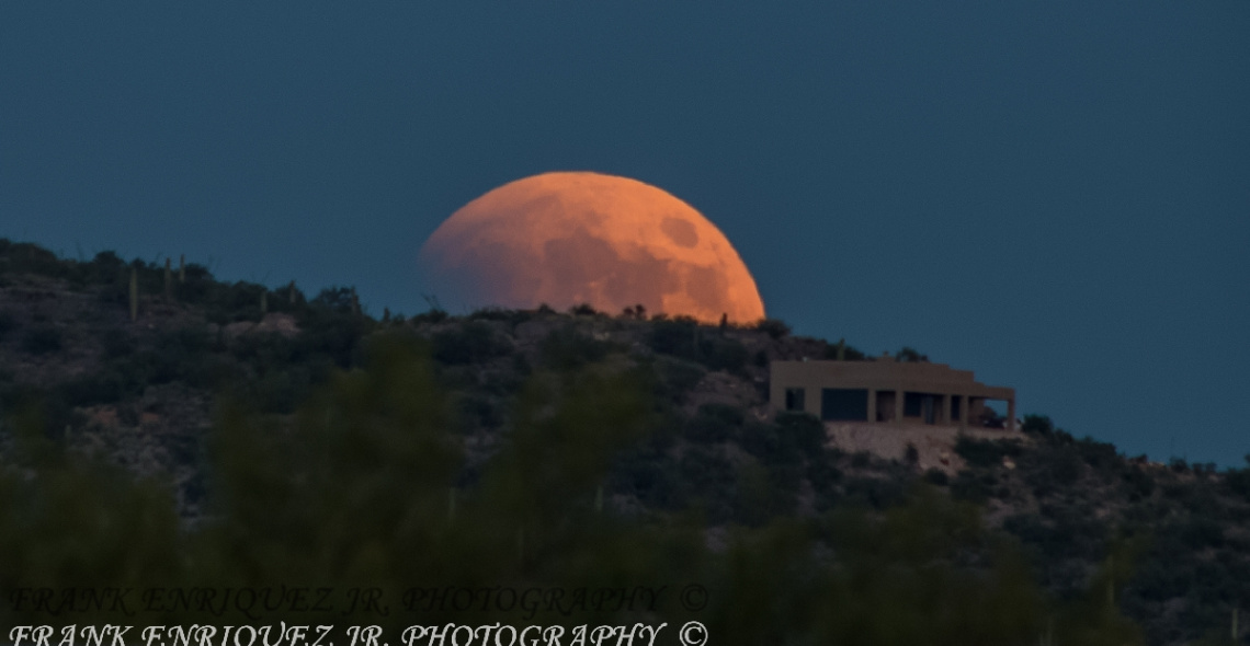 Tonights SuperMoon Eclipse From Tucson Arizona  