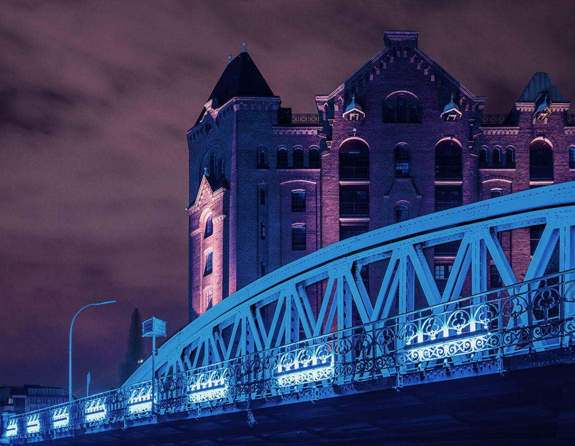 Speicherstadt Hamburg Blue Port Illumination