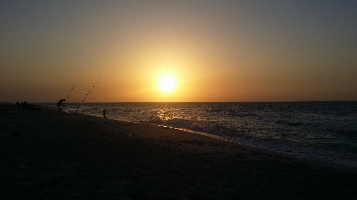 Egypt - Alexandria - sunset fishing