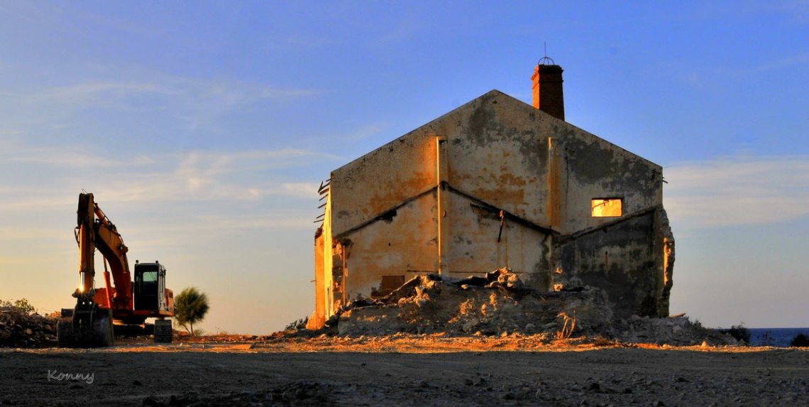 Demolition of the old olive oil factory