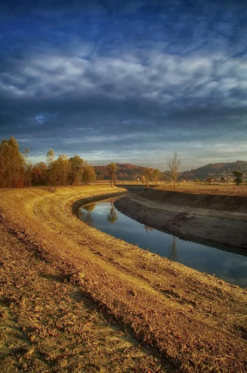 The river flow