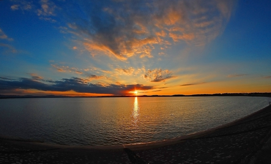 Sunset over Lake Nysa