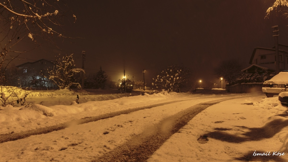 Gece Kar Manzarası