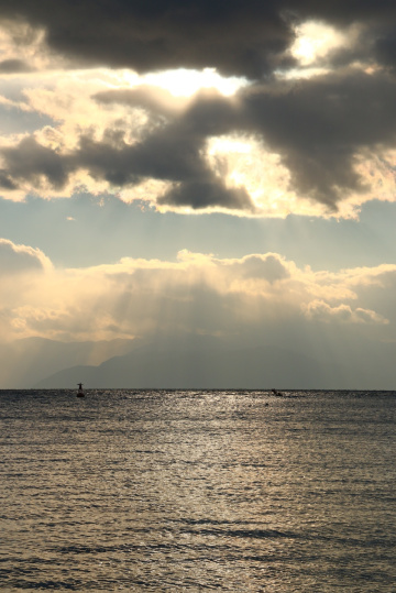 shining light