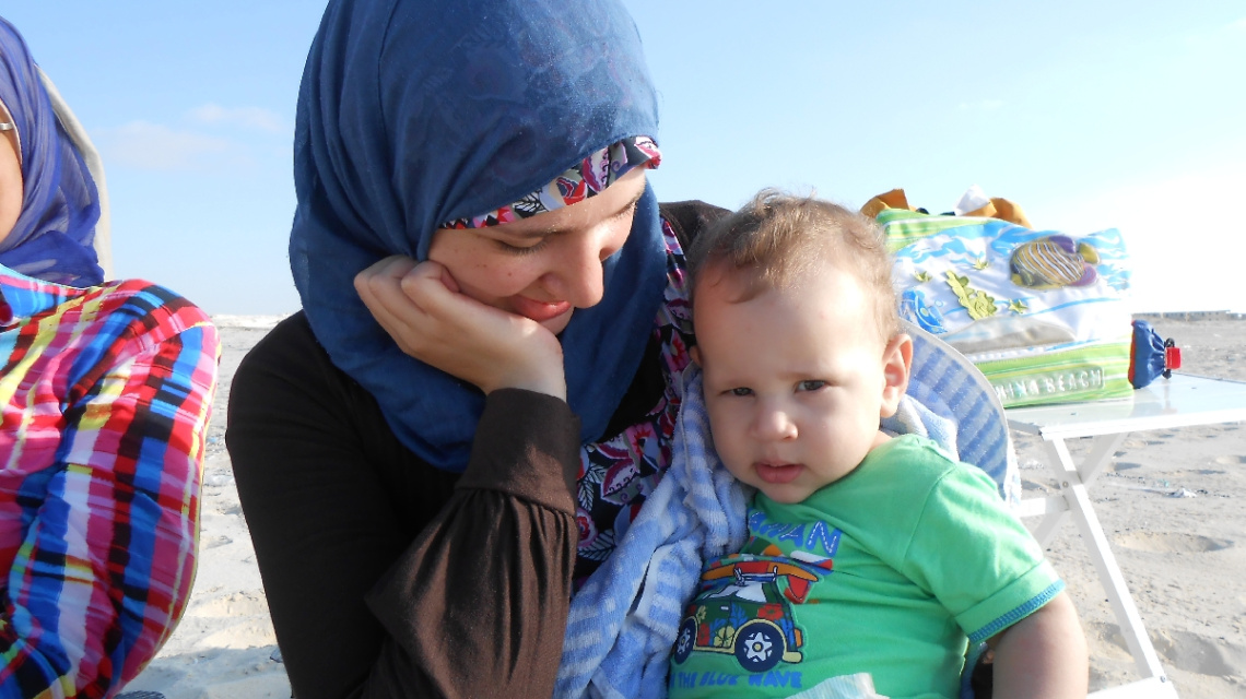 Egypt - Alexandria - daughter & grandson