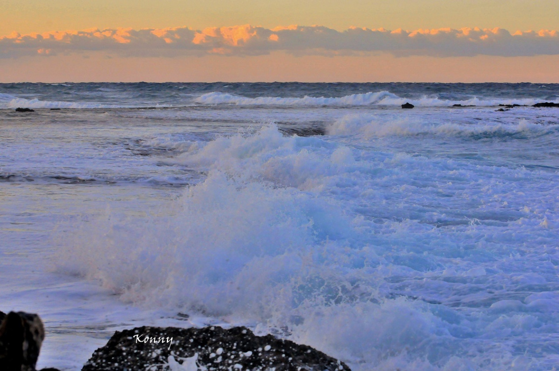 at the beach in winter 