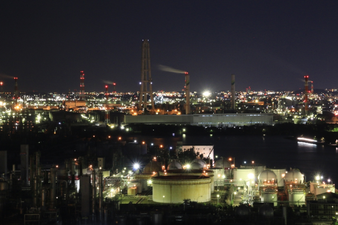 at night