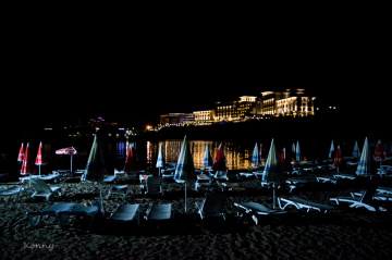 night at the beach