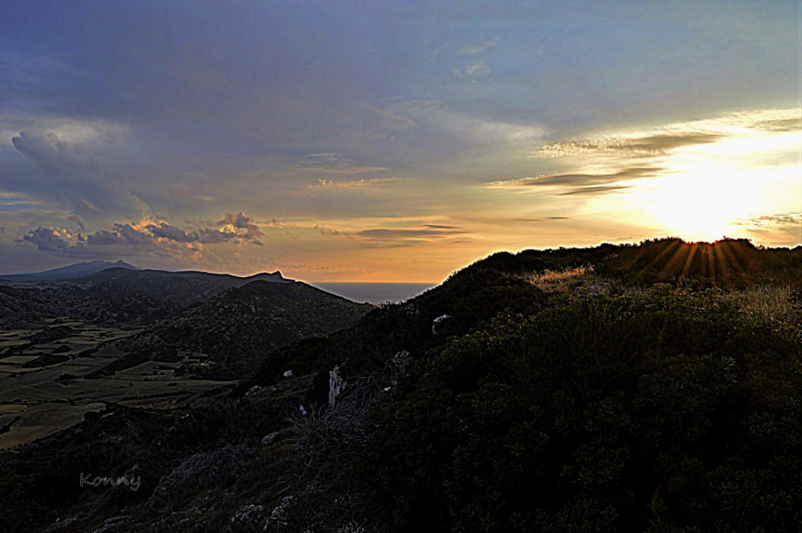 sunset in the mountain 