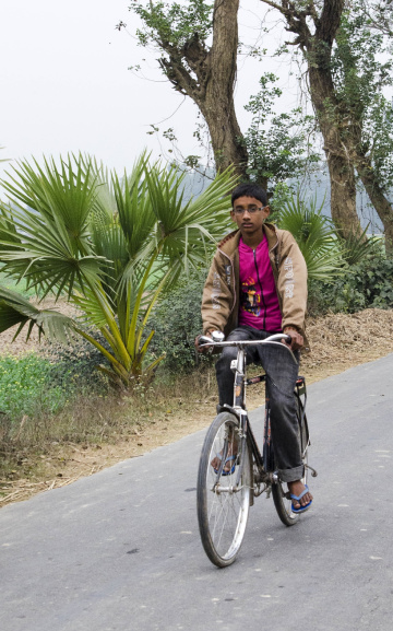 Boy with the bicycle