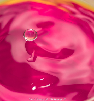 Water Drop In Colored Water