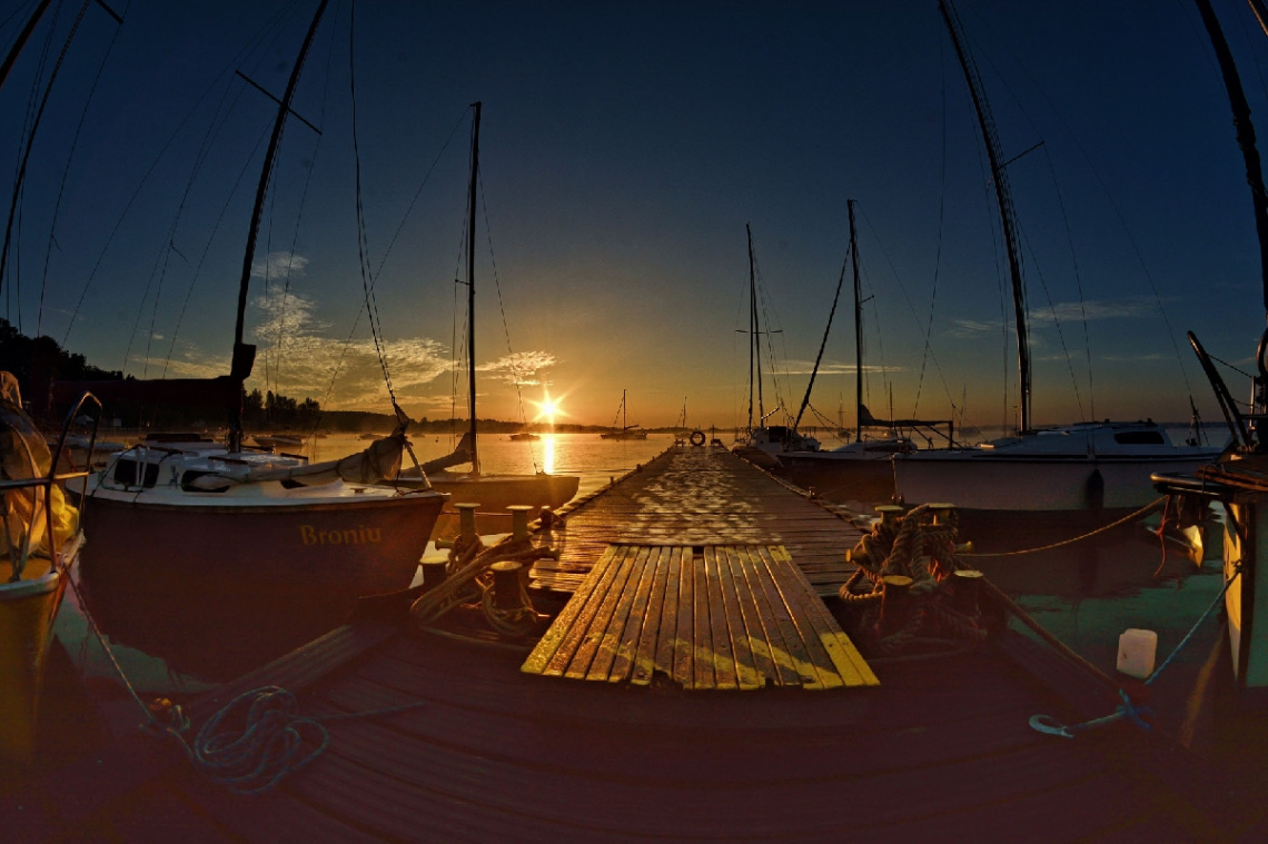 ...marina, sunrise