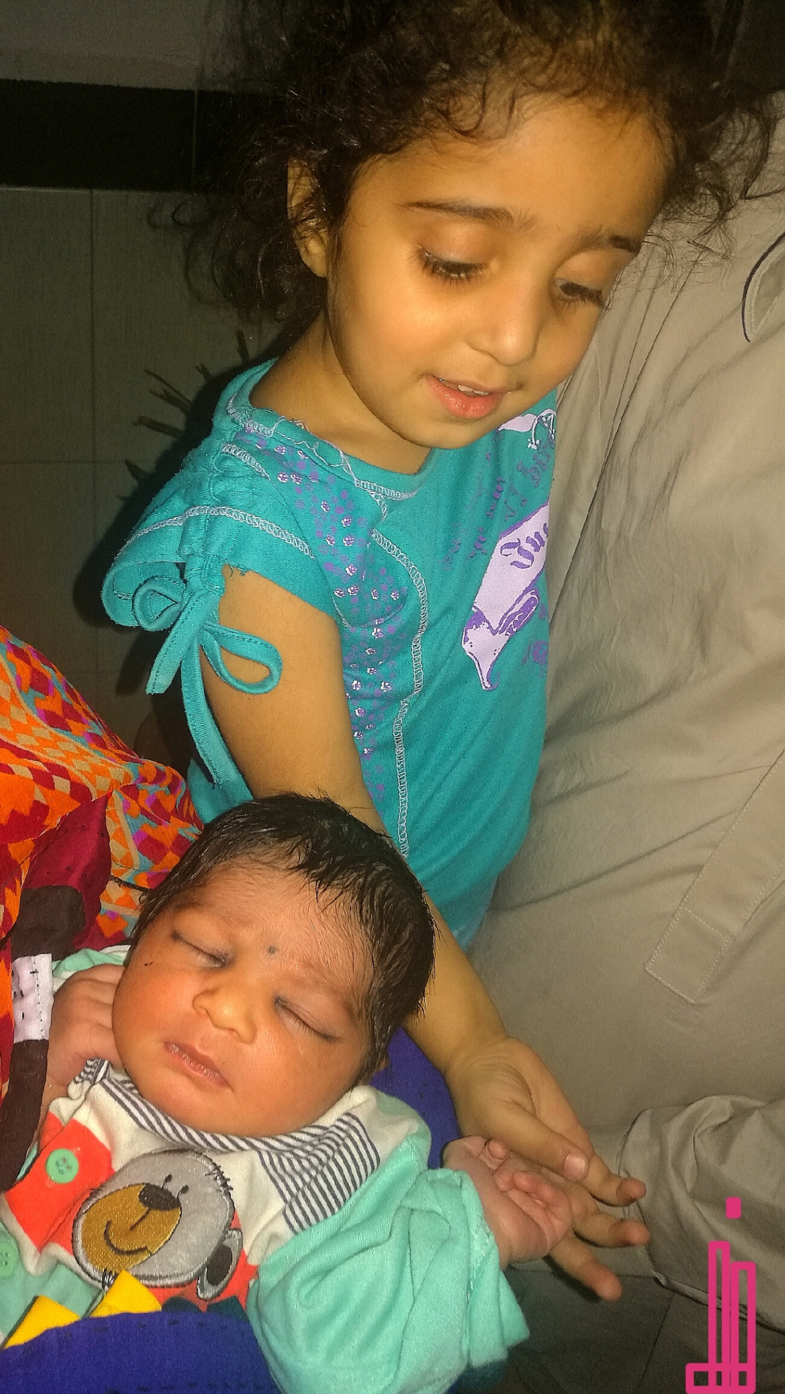 Sister welcoming her newborn sister...