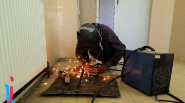 Welder at work...