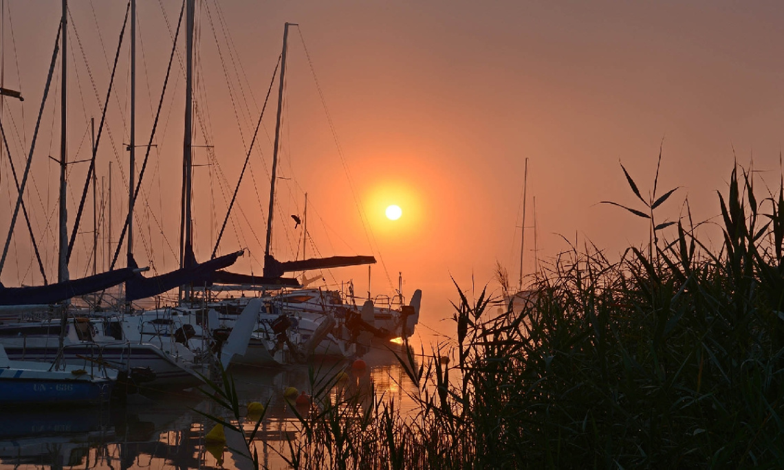 At the marina