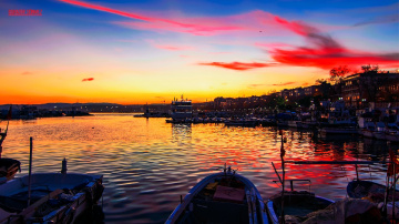 Tekirdağ sahili gün batımı