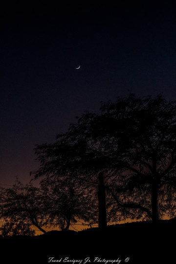 The Moon Chasing The Sun Over Tucson Arizona