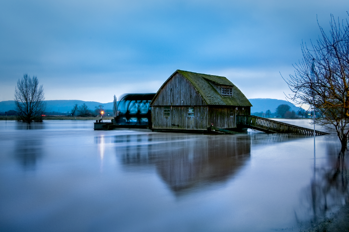 High Flood in Minden, Germany
