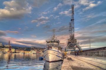 In  port