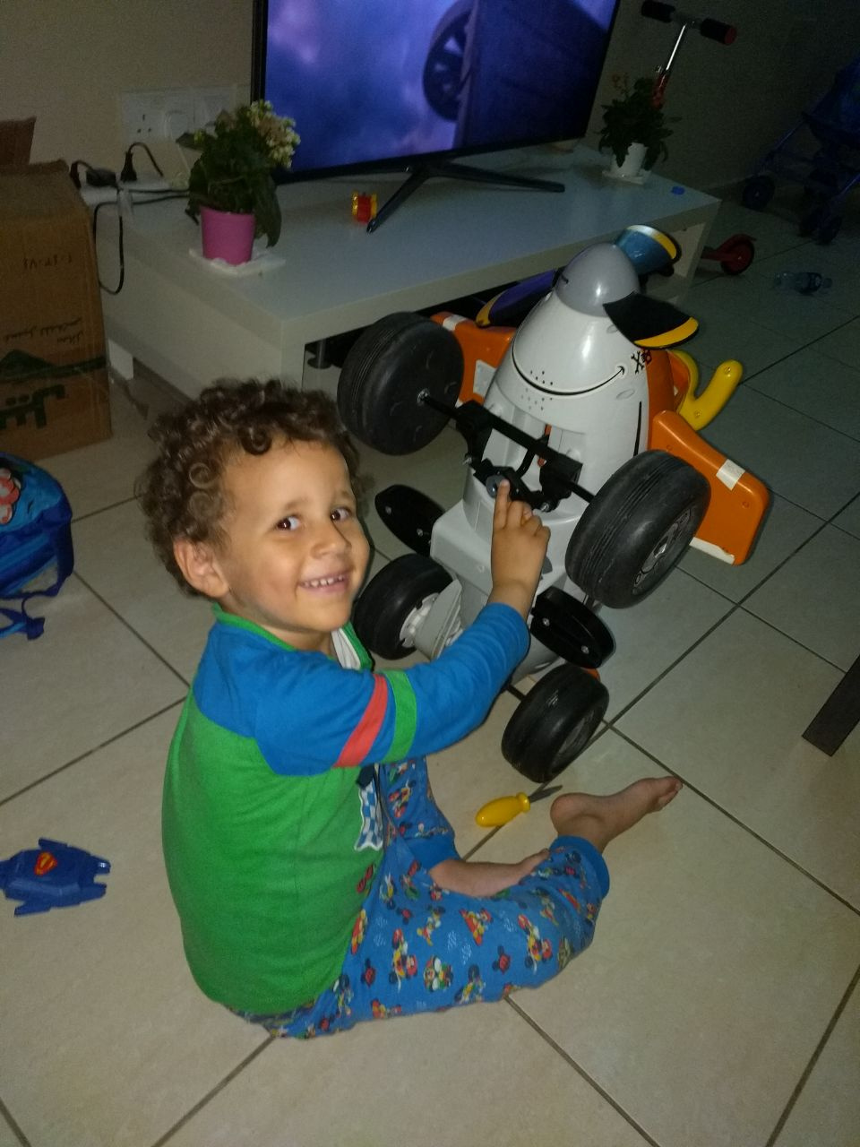 Grandson Adam - the young mechanic 
