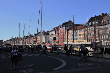 By bicycle in Nyhavn - Copenhagen