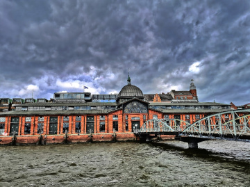 traditional fish auction hall in Hamburg/Germany