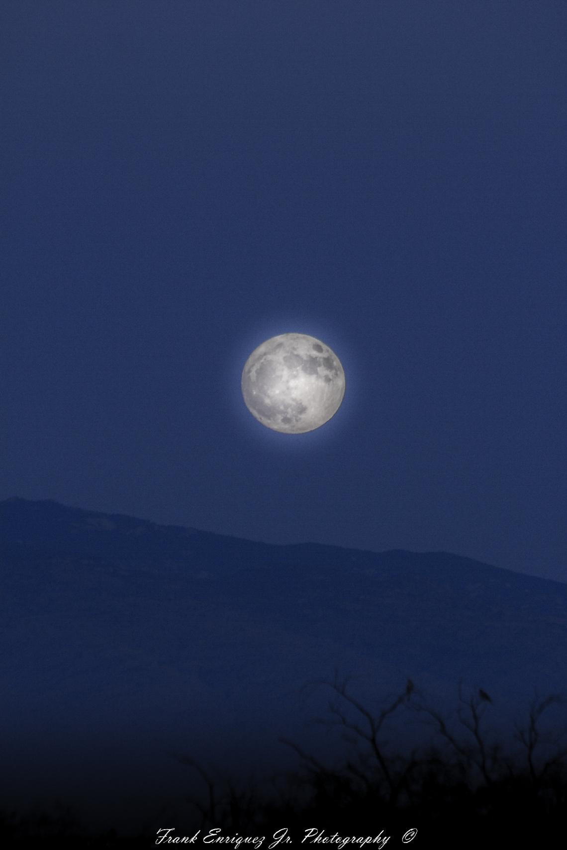 A Full Moon Over Arizona Sky
