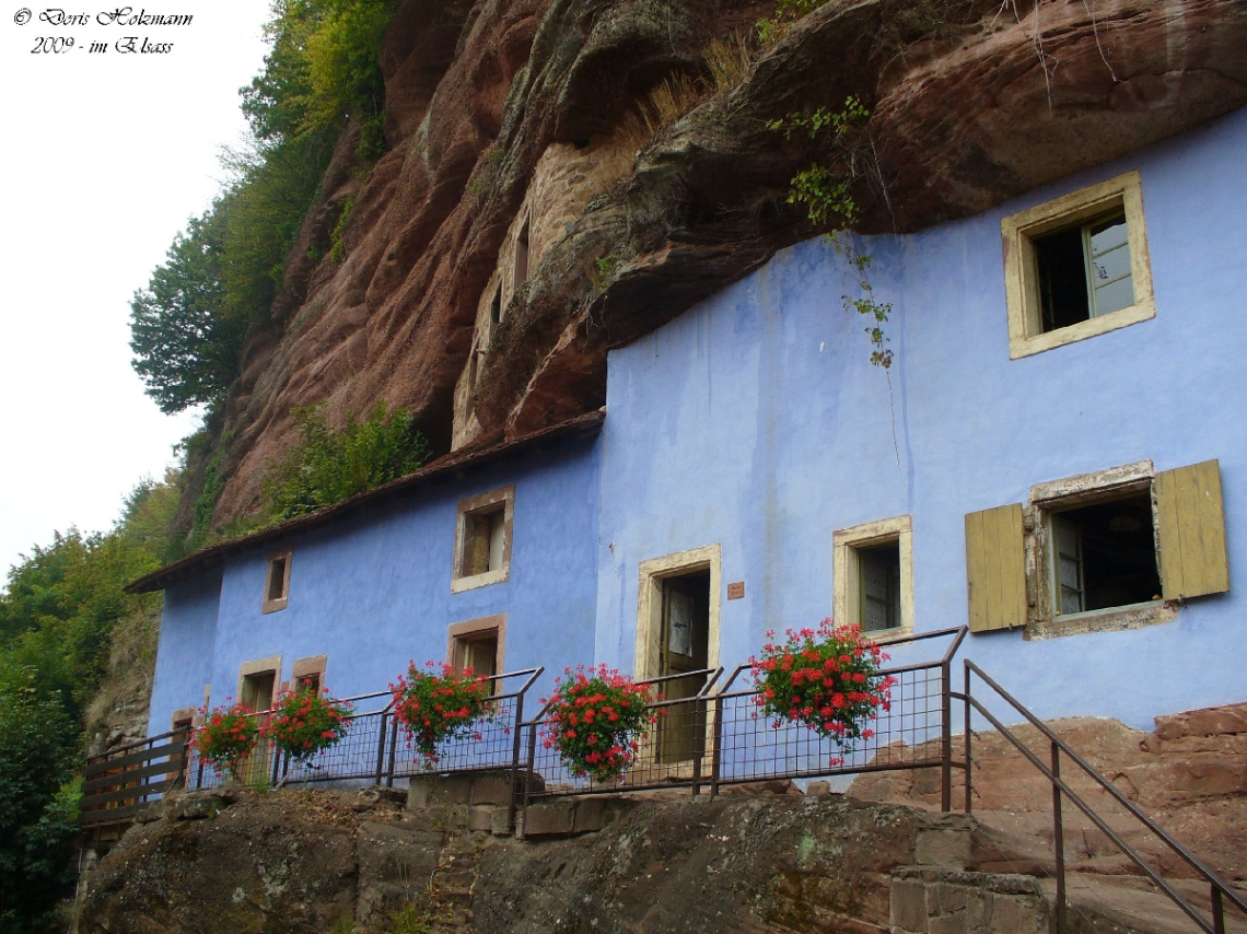 Felsenwohnungen in Graufthal / Elsass