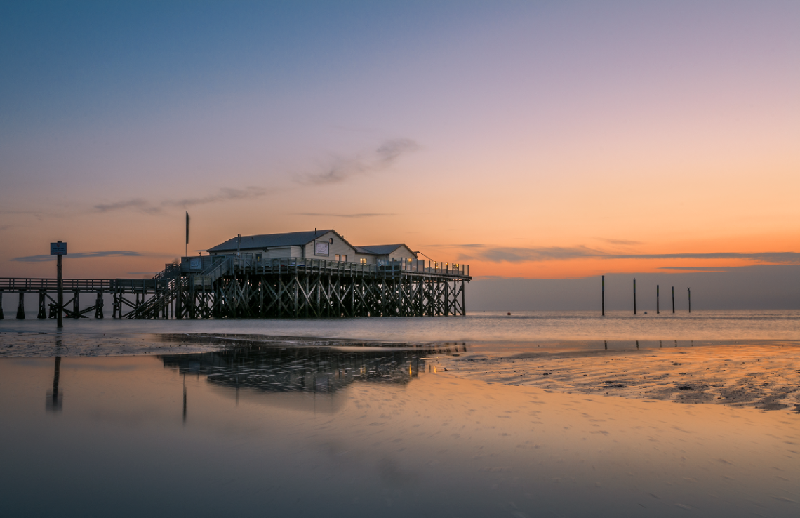 Sunset Sankt Peter-Ording North Sea