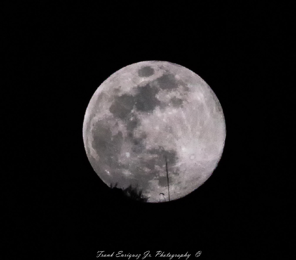 Full Moon Over Tucson Mountains