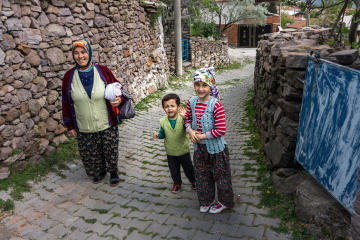 Babaanne ve torunlar.
