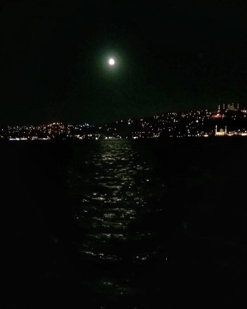 Ayın şavkı vurdu geceye