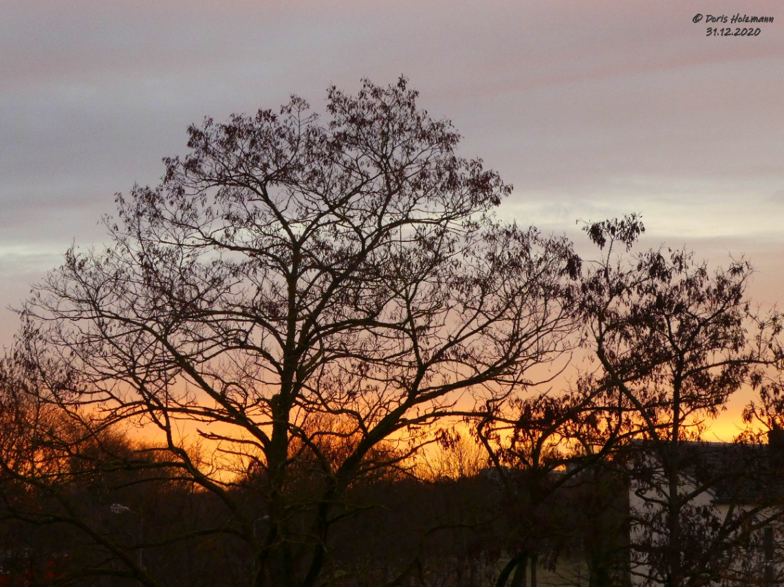 sunset on the last day in 2020