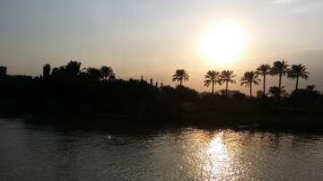 Egypt  - Cairo  - NILE RIVER  SUNSET 